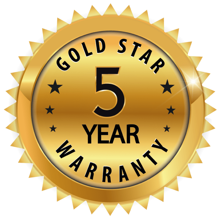 5 year warranty