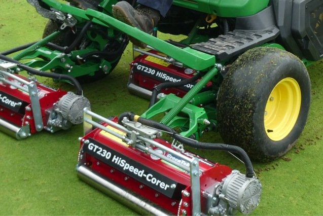 Dyna-Corers provide rapid surface aeration with solid or hollow micro tines