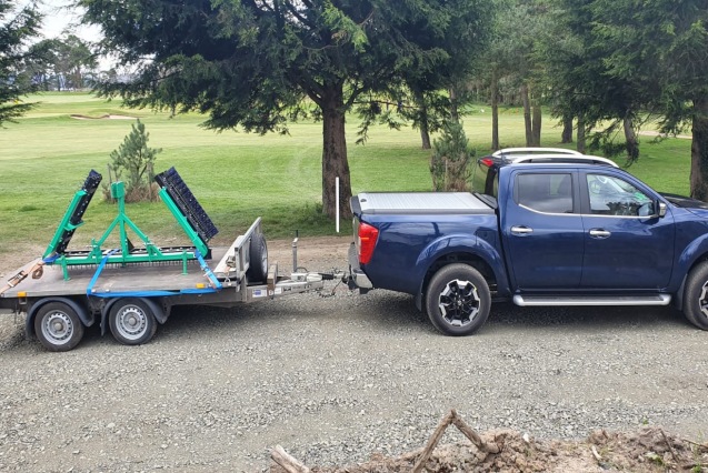 Have pickup and trailer - will travel!  Demonstrating  in Scotland