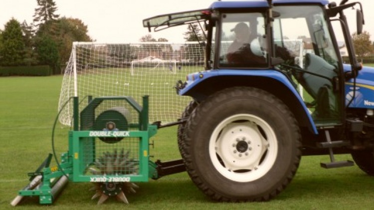 Double-Quick on football pitch